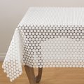 Saro Lifestyle SARO  54 in. Square Open Embroidered Floral Table Topper  Ivory 9271.I54S